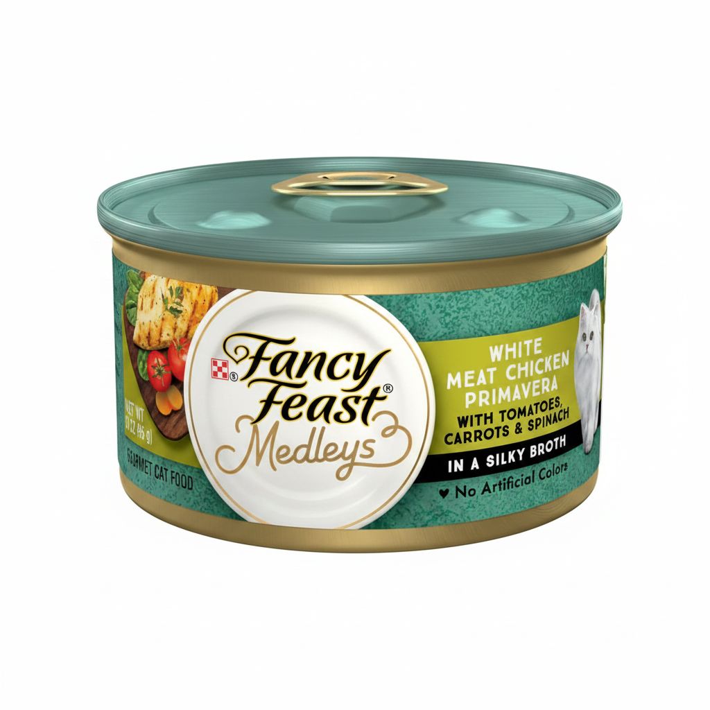 Fancy Feast Medleys Chicken Primavera 24-Pack - Gourmet Wet Cat Food