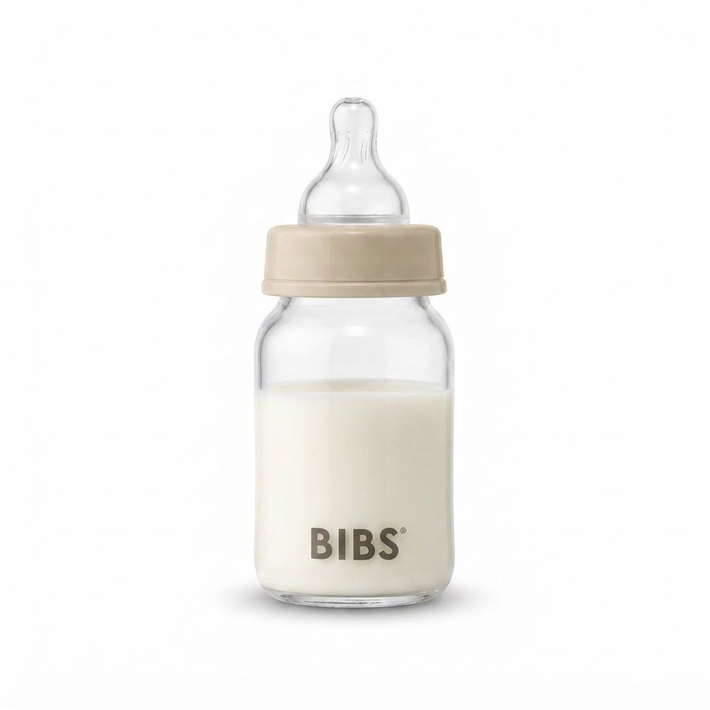 BIBS Slow-Flow Bottle With Latex Nipple 150ml, BPA-Free, Anti-Colic And Lightweight Design, Natural Comfort - Blush