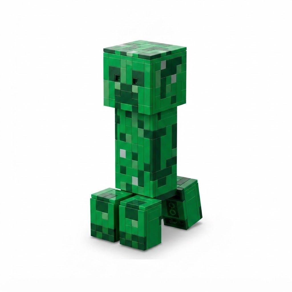 LEGO Minecraft The Creeper Building Toy for Kids, Large Posable Action Figure with Hidden 1 Creeper Minifigure, 10+ years