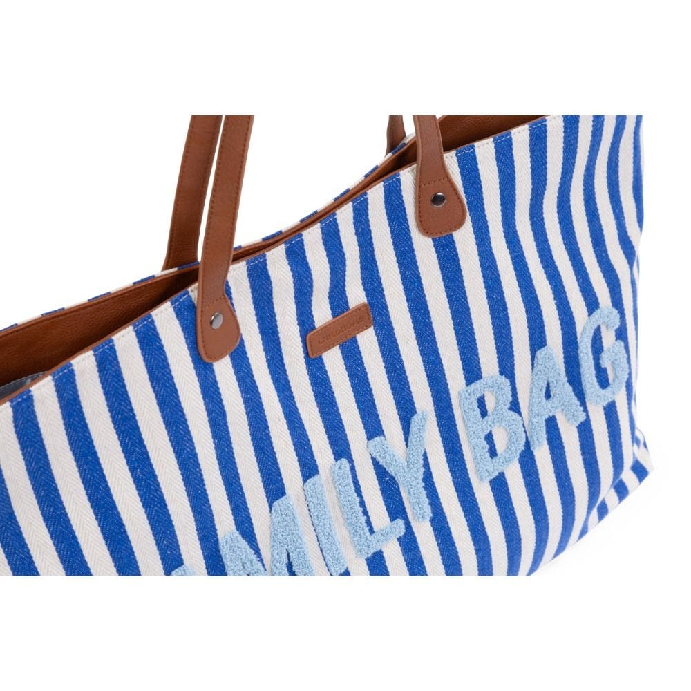 Childhome Nursery Family Bag, Large And Stylish Travel Bag, Detachable Pocket, Closes Easily Via Magnet - Light Blue
