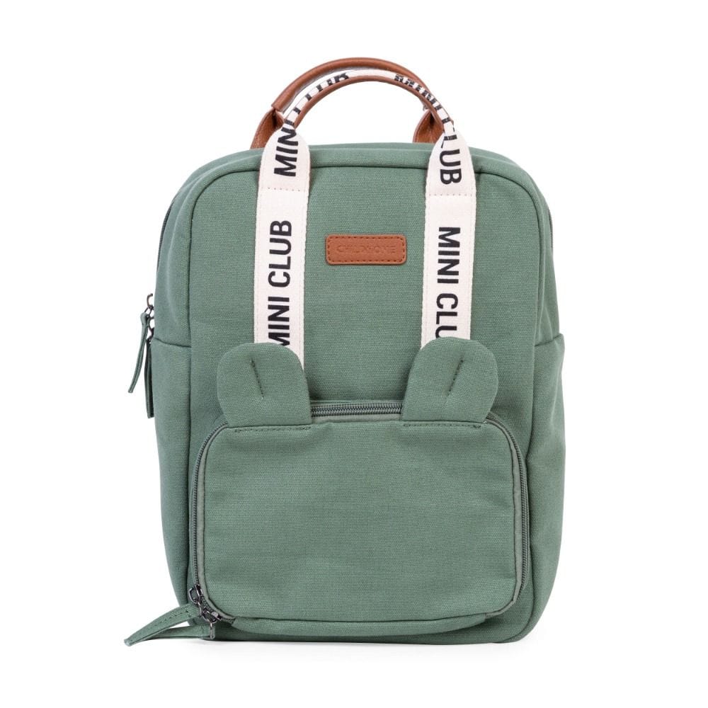 Childhome Mini Club Kids Backpack, Practical Storage Spaces, Playful And Stylish Design, Perfect Preschool Backpack - Green