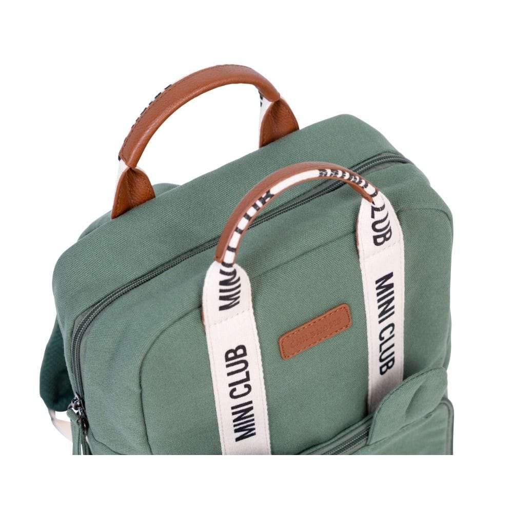 Childhome Mini Club Kids Backpack, Practical Storage Spaces, Playful And Stylish Design, Perfect Preschool Backpack - Green