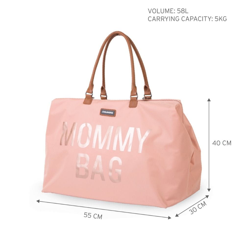 Childhome Big Mommy Bag, Multi-functional, Full Of Accessories, Ultra Practical, Large Capacity, Easy To Clean - Pink