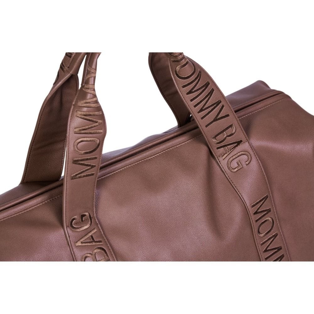 Childhome Signature Simili Mommy Bag, Special Zipper, Original Belgian Design, Easy To Clean - Dark Brown