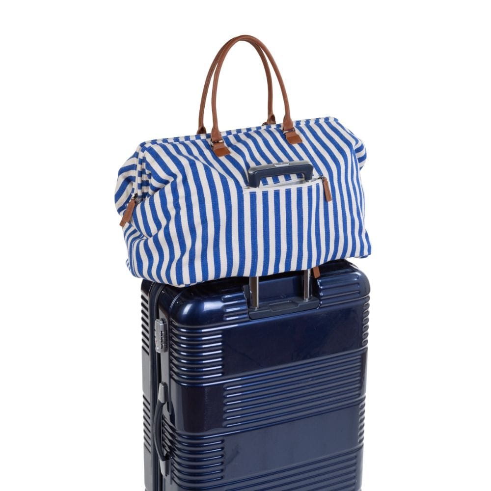 Childhome Mommy Big Bag, Large Capacity 56L, Adjustable Shoulder Strap, Multiple Compartments - Electric Blue/Light Blue