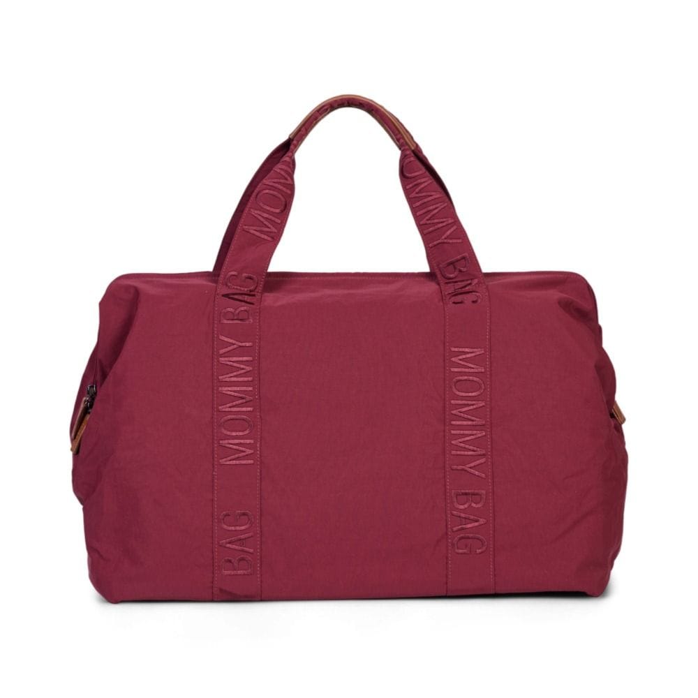 Childhome Signature Urban Mommy Bag, Multi-purpose, Full Of Accessories, Ultra Practical, Large Capacity, Easy To Clean - Burgundy
