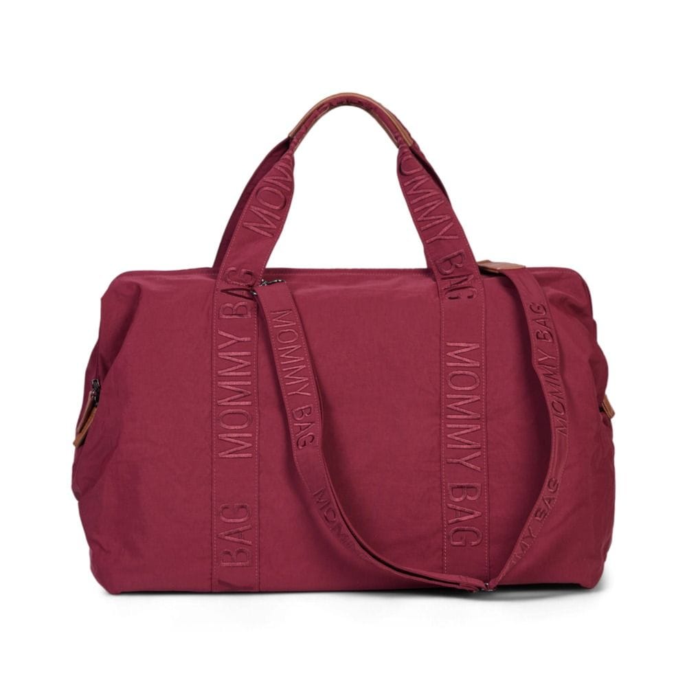 Childhome Signature Urban Mommy Bag, Multi-purpose, Full Of Accessories, Ultra Practical, Large Capacity, Easy To Clean - Burgundy