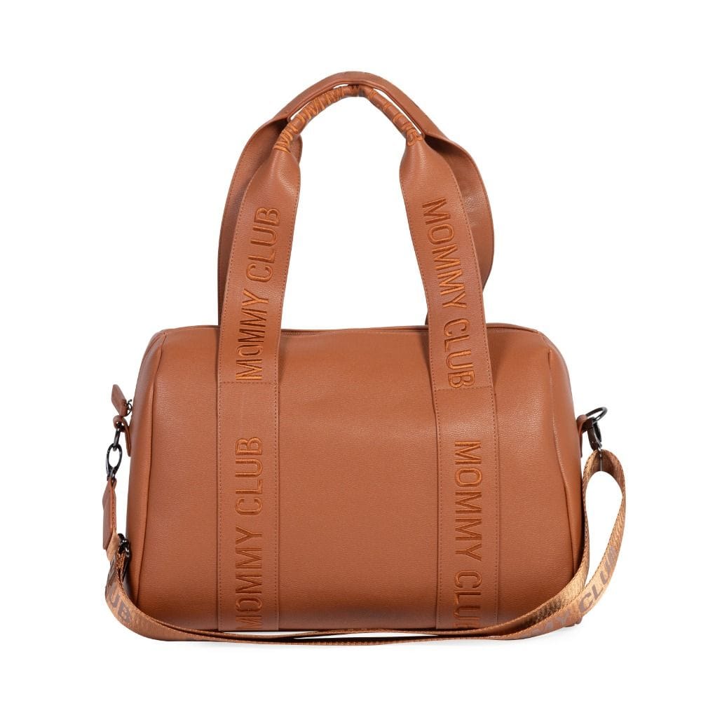 Childhome Signature Club Mommy Bag, Versatile And Modern, Large Storage Capacity, Practical And Easy To Carry - Brown