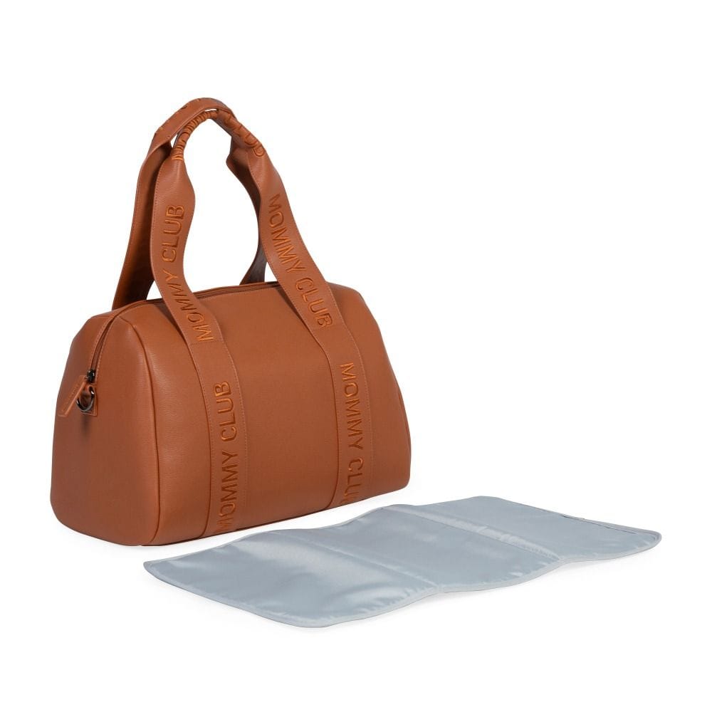 Childhome Signature Club Mommy Bag, Versatile And Modern, Large Storage Capacity, Practical And Easy To Carry - Brown