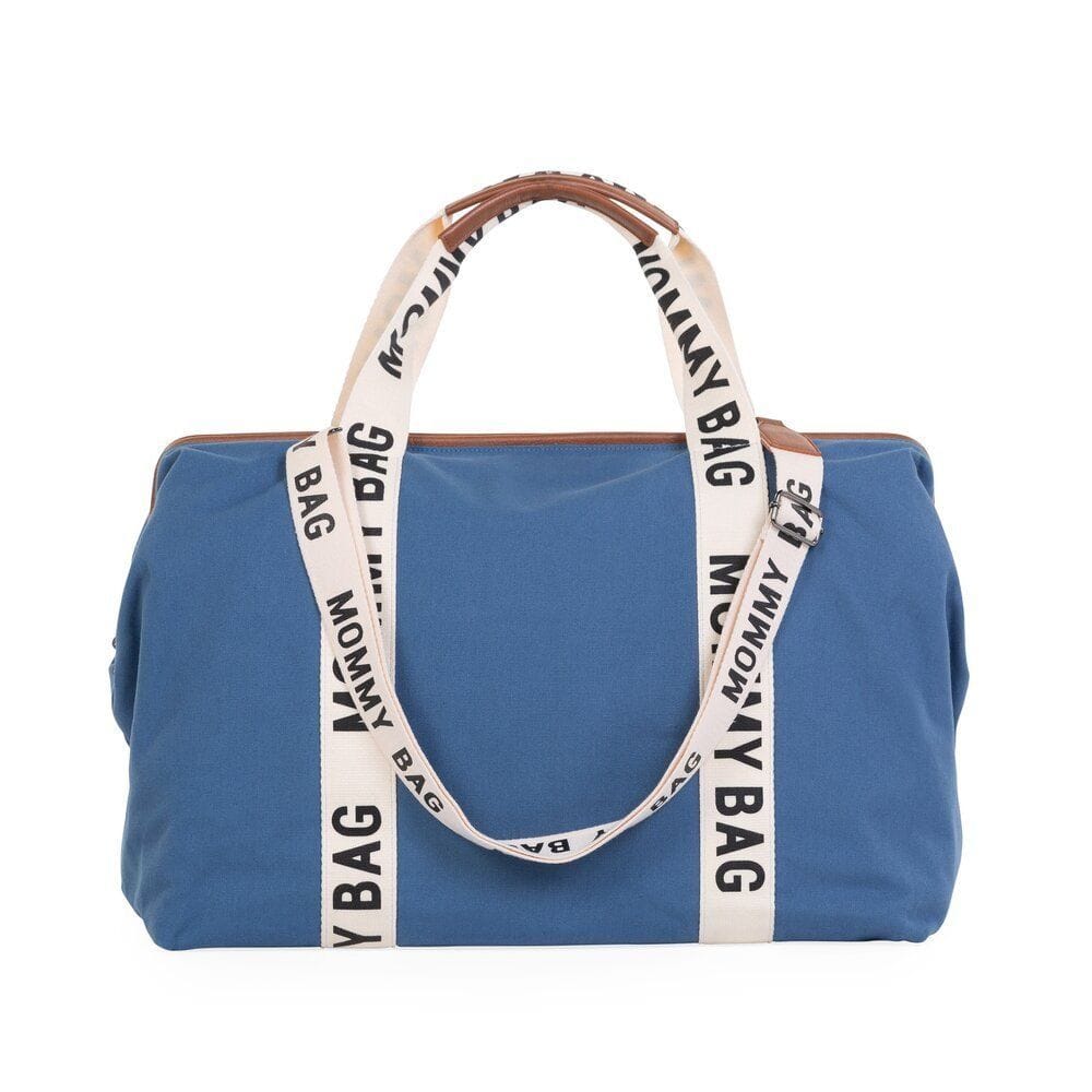 Childhome Signature Canvas Mommy Bag, Multi-purpose, Full Of Accessories, Ultra Practical, Large Capacity, Easy To Clean - Indigo