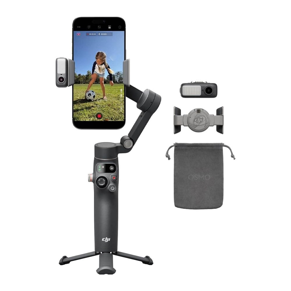 DJI Osmo Mobile 8 Smartphone Gimbal Stabilizer, 3-Axis Stabilization, Native Tracking, Built-In Extension Rod, Foldable Design & ActiveTrack | Black - 6937224126817