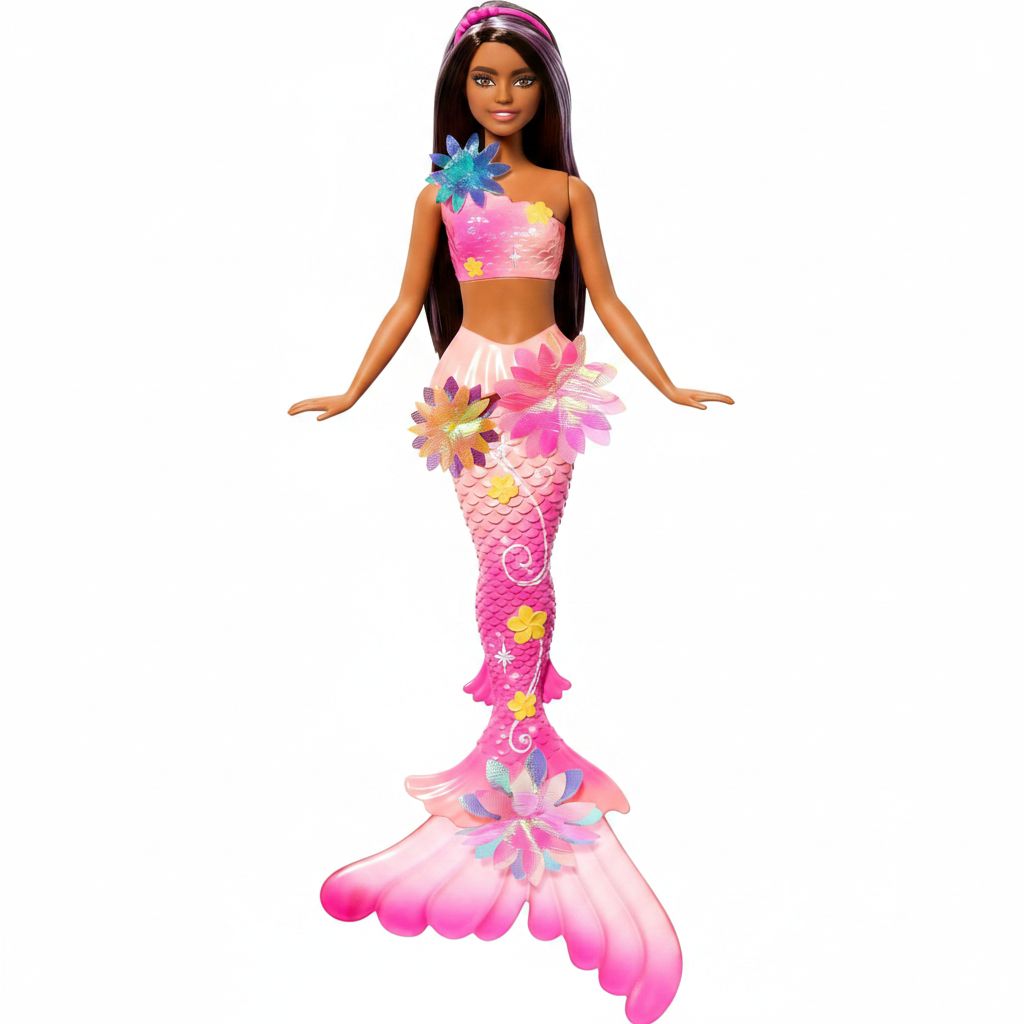 Barbie Mermaid Doll with Magical Blooming Flowers & Gradient Tail