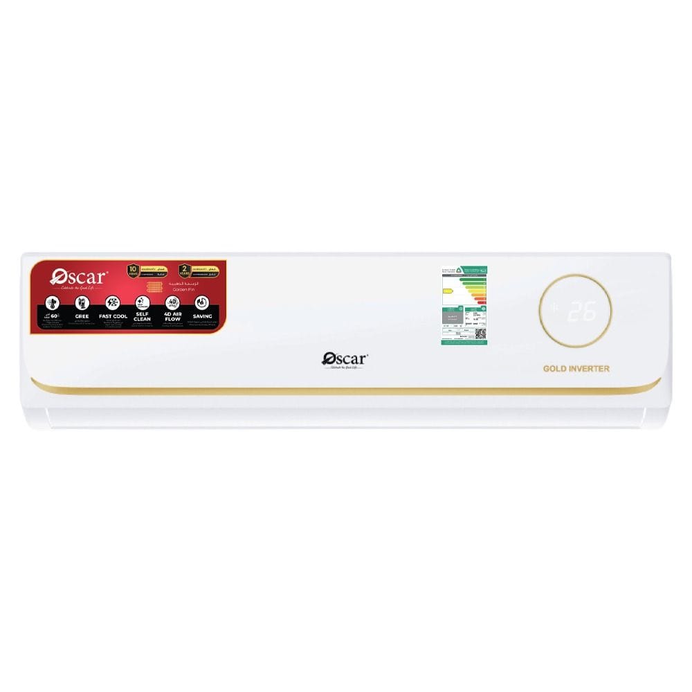 Oscar 1.5 Ton Split Inverter Air Conditioner, 18000 BTU/h, R32 Refrigerant, Rotary Compressor, Cool Only | White - OSMC18QCR32INV