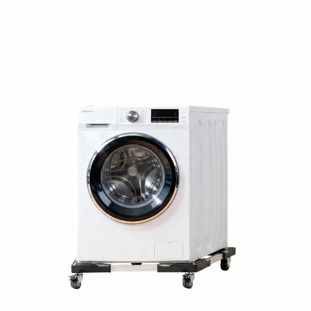 Nefish Adjustable Appliance Dolly with Wheels, Mini Fridge Stand, Washing Machine & Dryer Mobile Base, Refrigerator Roller Stand with 4 Locking Swivel Wheels