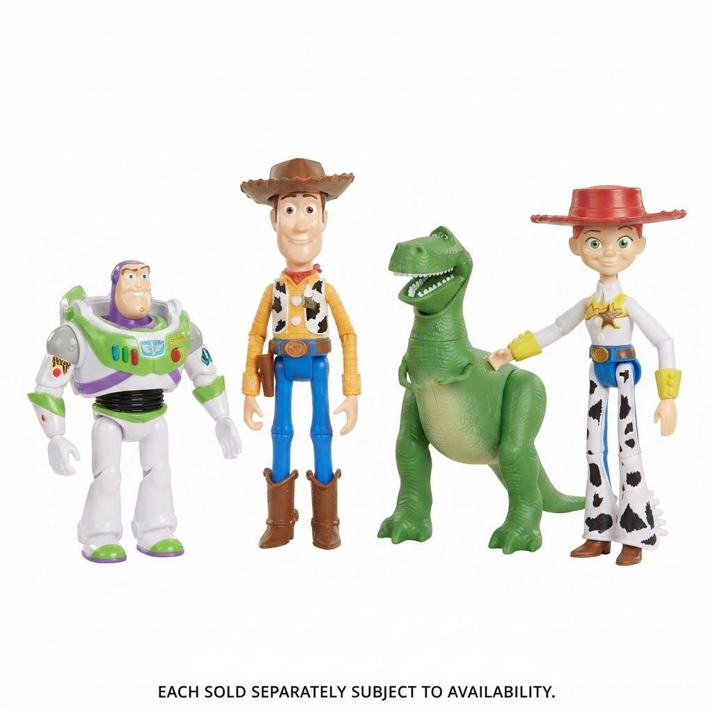 Mattel Disney Pixar Toy Story Woody Action Figure, 9.2-Inch Posable Cowboy Sheriff with Removable Hat & Accessories, Collectible Toy, Multicolor