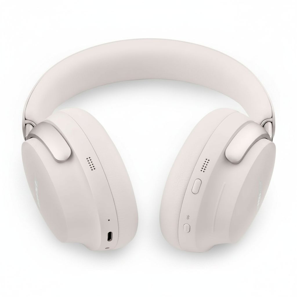 Bose QuietComfort Ultra Wireless Over-Ear Headphones, Noise Cancelling, Spatial Audio, Bluetooth, Up to 24-Hour Battery Life - White