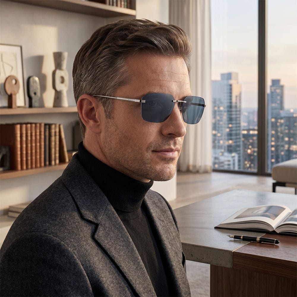 Bvlgari Men Octo BV40029U Sunglasses - Geometric Pilot Design, Premium Metal Frame, UV Protection Gradient Lenses | 192337172717