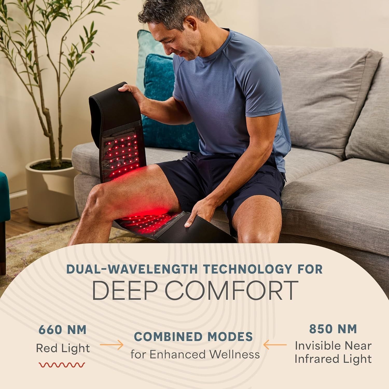 Lifepro Red Light Therapy Belt, 660nm & 850nm Near Infrared Light Therapy Device, Adjustable Portable LED Body Wrap for Wellness, Relaxation & Recovery