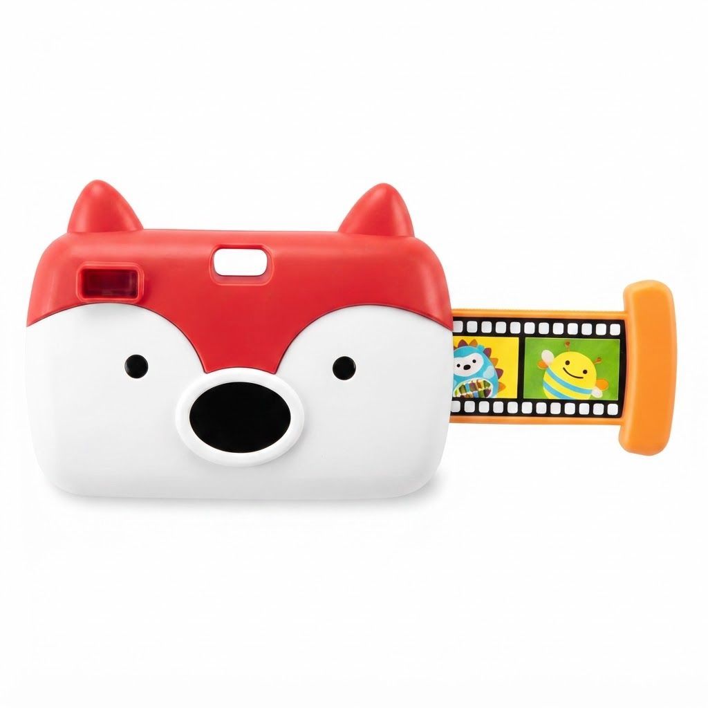 Skip Hop Explore And More Fox Camera 6+ Monthss, 4 Fun Interactive Sound Effects, View-Finder Hole - Multicolour