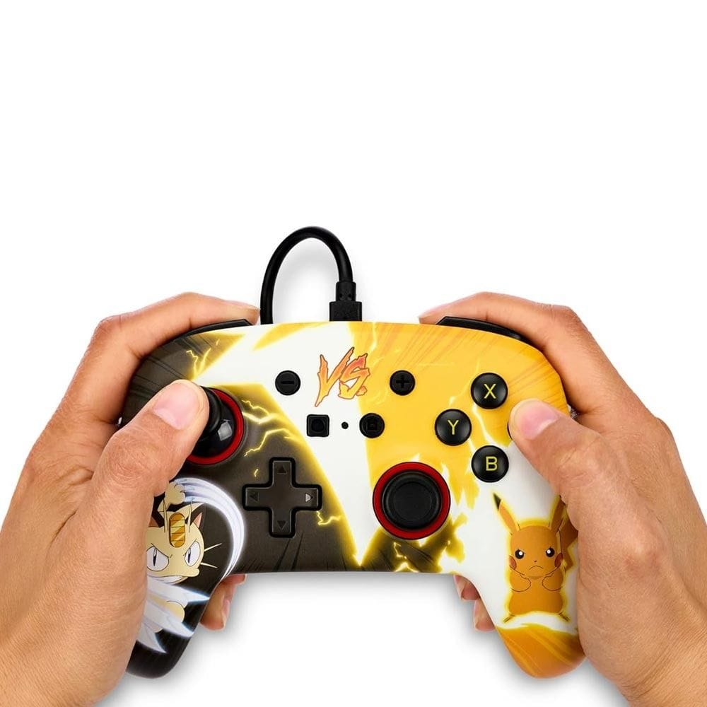 PowerA Enhanced Wired Controller for Nintendo Switch – Pikachu Electric Type, Matte Anti-Glare Finish, Officially Licensed
