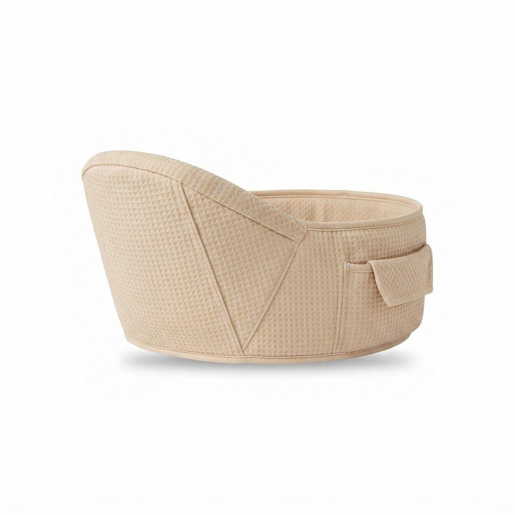 Ergobaby Baby Carrier Hip Seat 4-48 Months, Padded Adjustable Straps, Large Storage Pocket, Anti Slip Material - Natural Beige