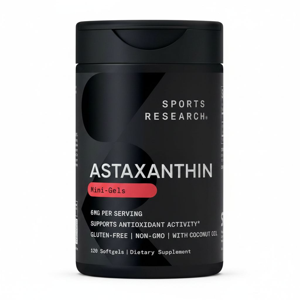 Sports Research Astaxanthin 6mg with Organic Coconut Oil - 120 Mini Softgels
