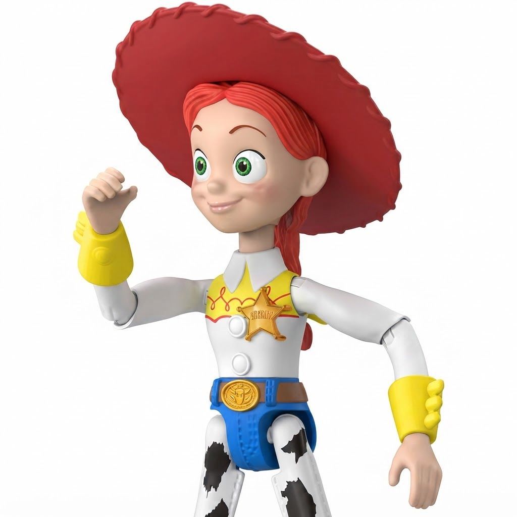 Mattel Disney Pixar Toy Story 5 Jessie Action Figure, 8.8-Inch Posable Cowgirl Doll with Removable Hat & Accessories, Multicolor
