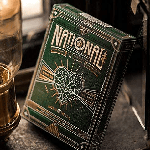 Theory II Green National Playing Cards, Premium Playing Card Deck, Elegant Green Design, High Quality Collectible Cards for Games & Card Enthusiasts