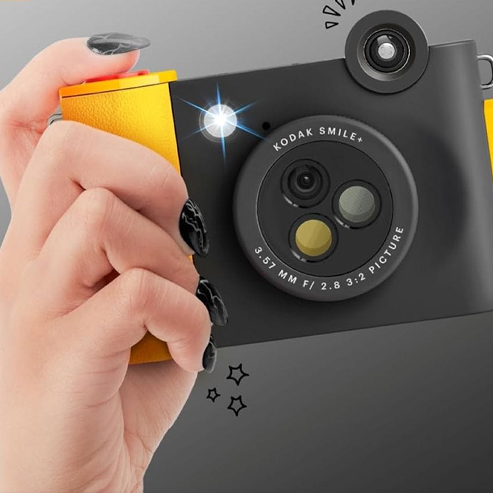 Kodak Smile+ Instant Print Digital Camera, Effect-Changing Lens, 2x3-Inch ZINK Photo Printing, Bluetooth Connectivity & microSD Storage | Black - 843812173056