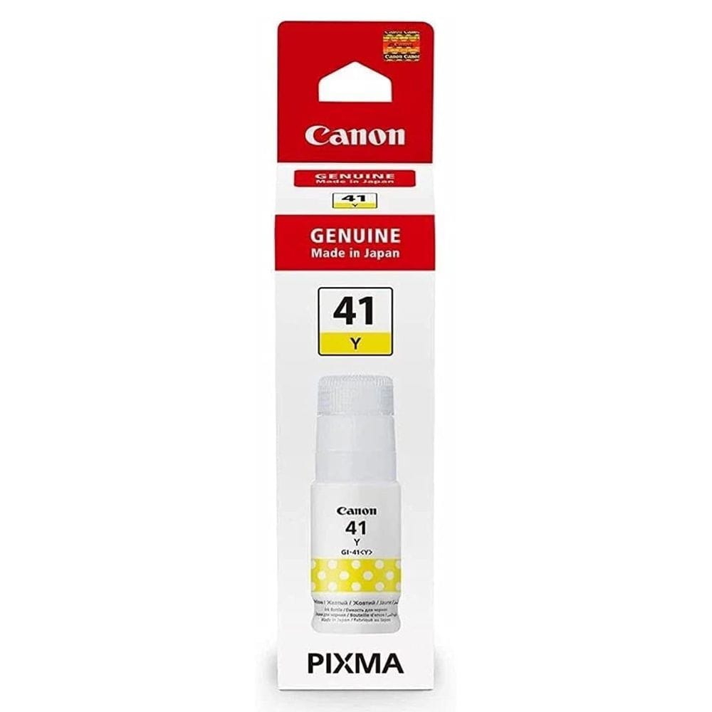 Canon GI-41 Yellow Ink Bottle, Genuine Canon Ink, 7700-Page Yield, Refillable Ink Tank System & PIXMA MegaTank Printer Compatibility | Yellow - 4549292169805