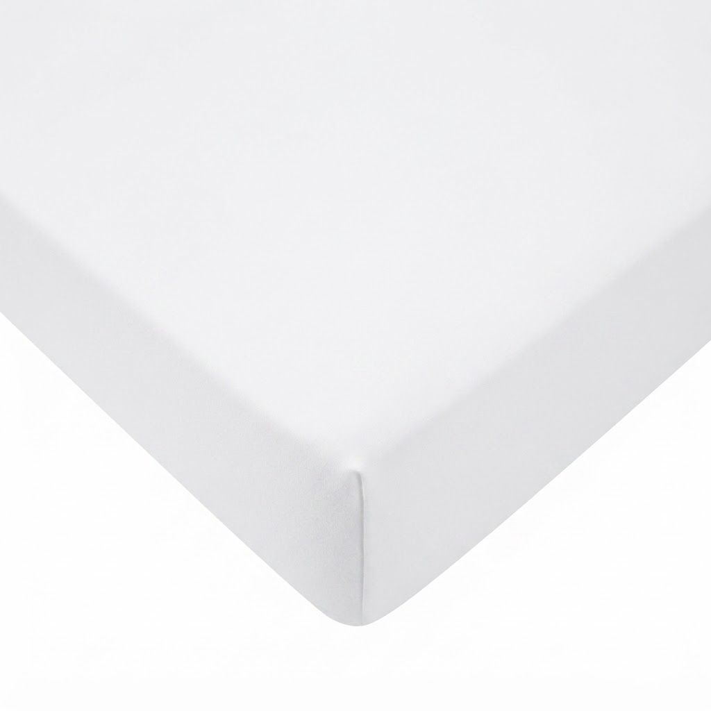 Childhome Bed Fitted Sheet 70x140cm, Super Soft And Absorbent, Gentle On Sensitive Skin, Eco-Friendly - Bio Organic White