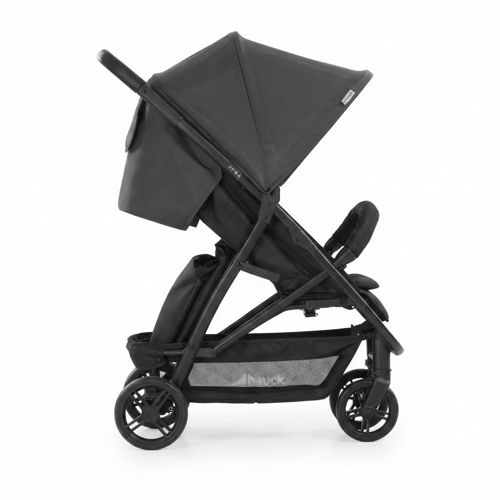 Hauck Rapid 4 Stroller Lightweight Foldable Pushchair with Lying Position, Supports up to 25kg, Height-Adjustable Handlebar, Designed for Comfort, Safety, and Urban Agility | Grey