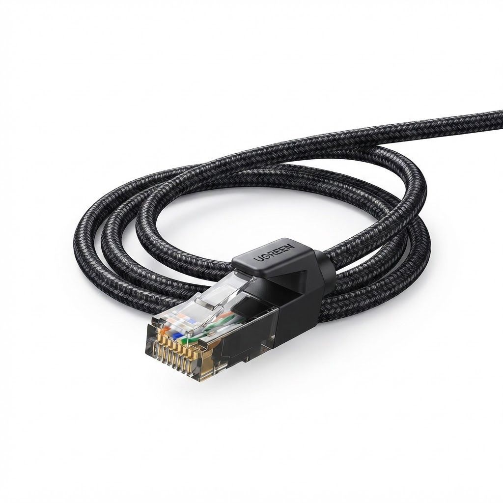UGREEN Cat6 Ethernet Cable 2M Braided RJ45 LAN Wire, High-Speed 5Gbps Gigabit Internet Cord