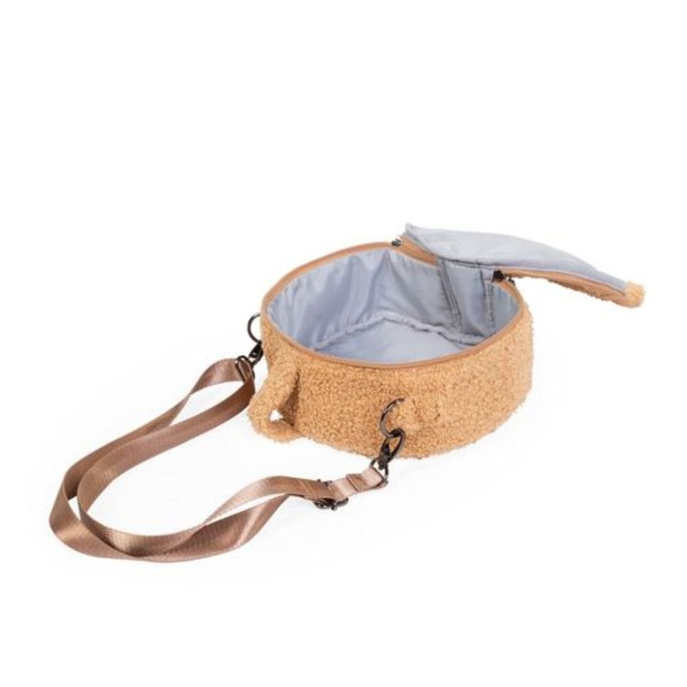 Childhome Teddy Bag, Charming Teddy Face Embroidery, Cute And Compact Mini Design, Lightweight Everyday Use, Ideal Storage Capacity - Beige