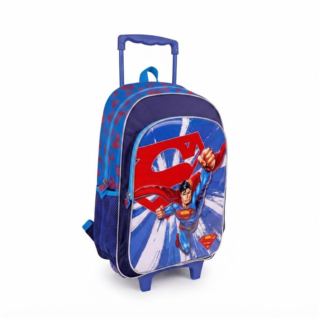 TRUCARE 3-in-1 School Trolley Backpack Set - Rolling Travel Bag with Insulated Lunch Box and Pencil 