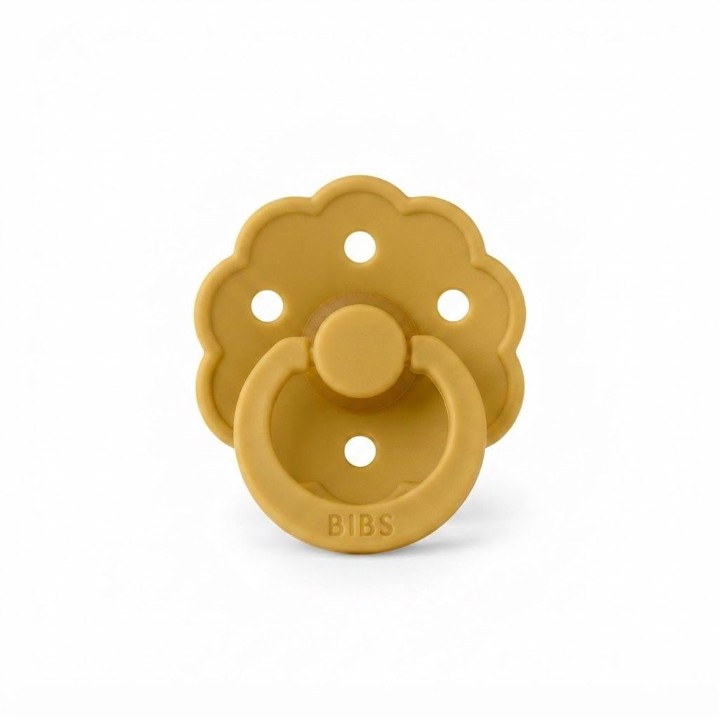 BIBS Boheme Pacifiers Size 1 0+ Months 2 Pack, Natural Rubber Latex Nipple, Seamless Feeding Transition, Gentle Shield Design - Cloud/Blush