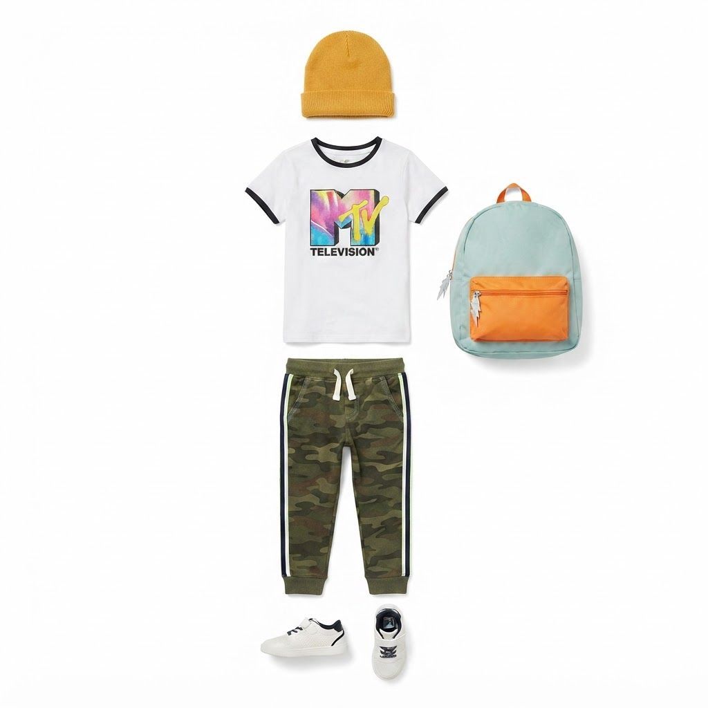 Skip Hop Robot Spark Style Little Kid Backpack, Adjustable Padded Straps, Top Grab Handle - Multicolour