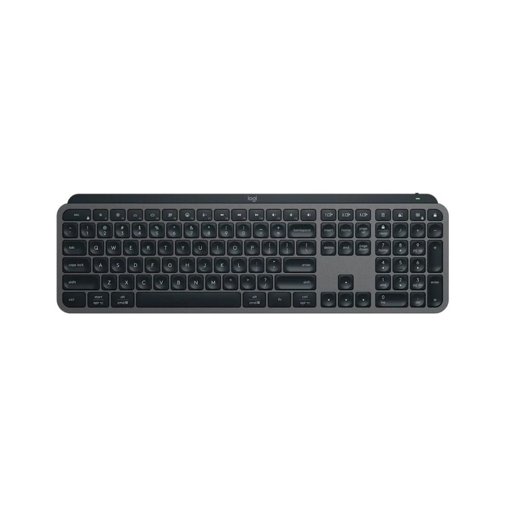 Logitech MX Keys S Wireless Illuminated Keyboard for Mac, English US (QWERTY), Smart Backlit Keys, Easy-Switch Multi-Device | Space Gray - 920-011563