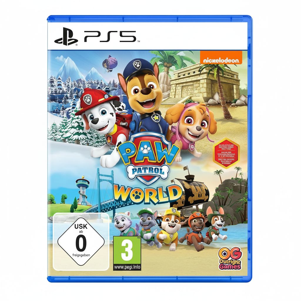 PAW Patrol World for Sony PlayStation 5 (PS5) Open-World Adventure Game, Single & Co-op, Standard Edition (5061005)