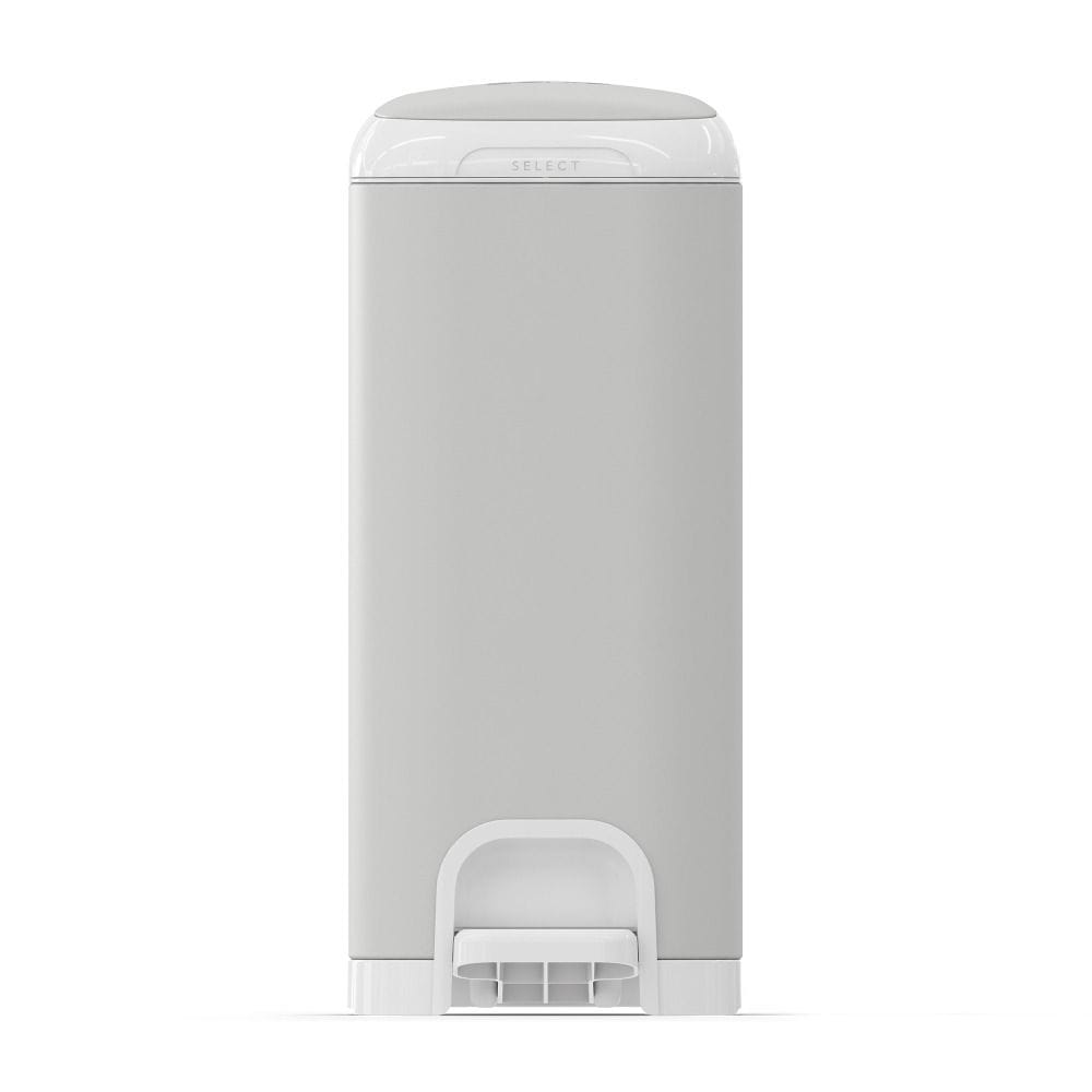 Diaper Genie Select Pail Baby Nappy Trash Bin 20L, Odor Lock Technology, Stainless Steel Design, Hands-Free Step Pedal - Gray