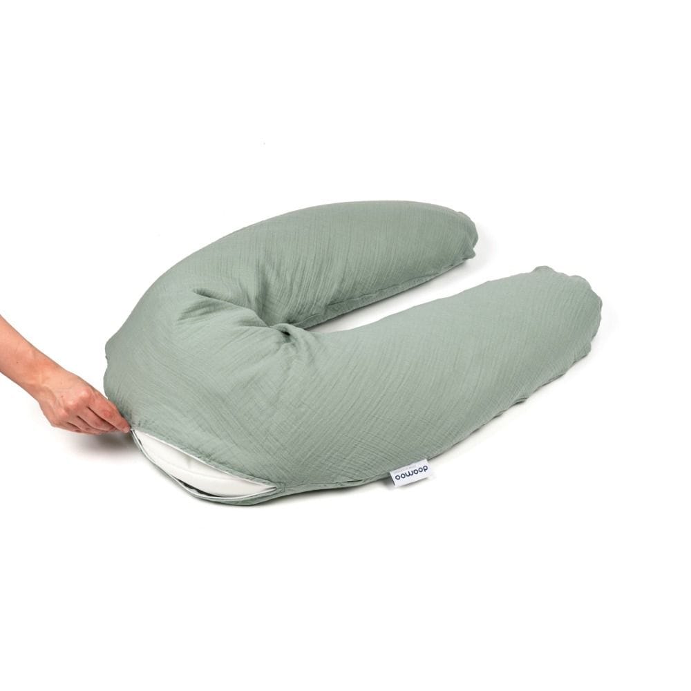 Doomoo Basics Comfy Big Maternity Pillow, Multi-functional Pillow, Machine Washable Cover (40) - Tetra Green