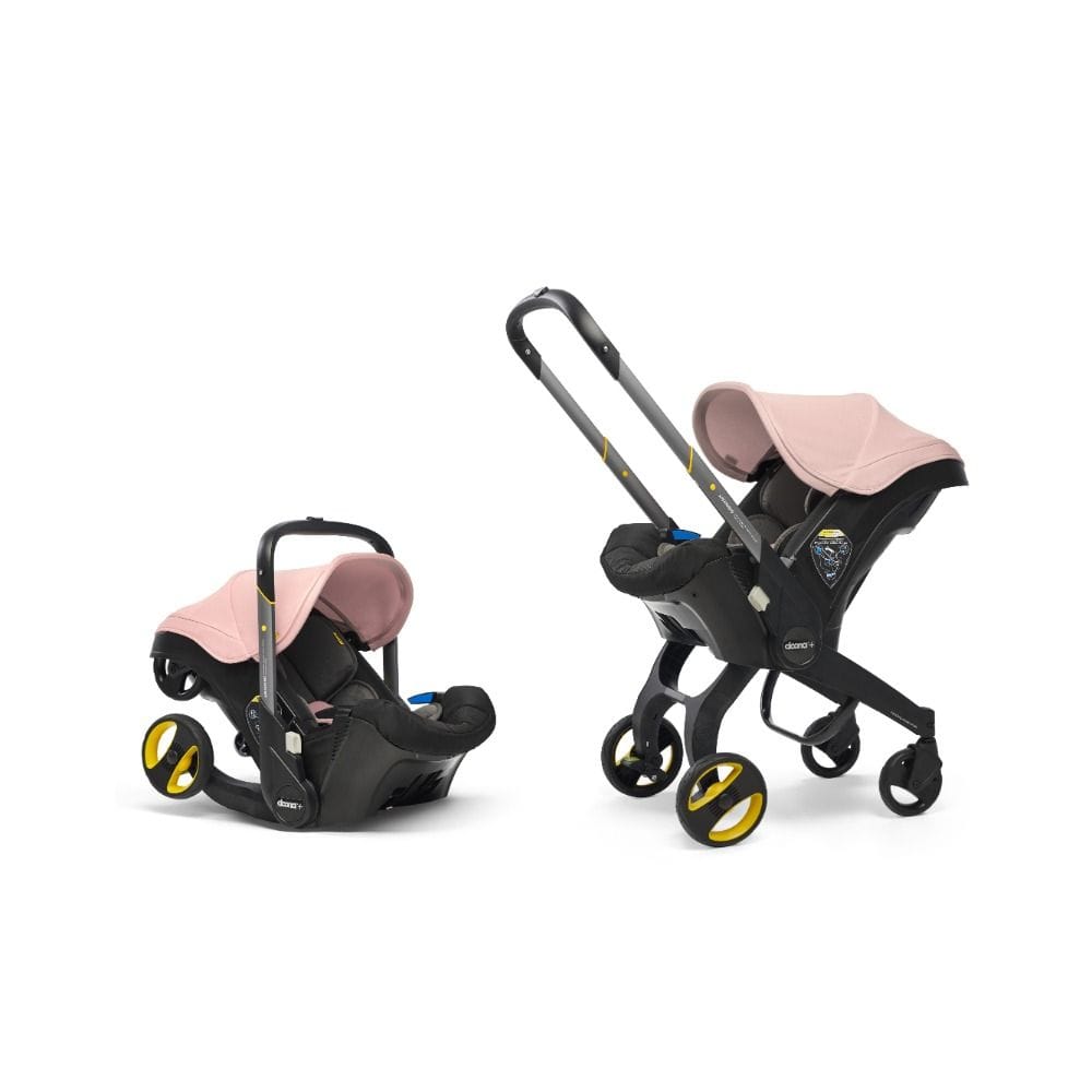 Doona Infant Car Seat And Stroller, Folds And Unfolds With The Click Of A Button, Removable And Washable Textiles, 5-point Harness - Blush Pink