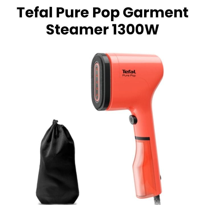 تيفال مكواة بخار محمولة بيور بوب 1300 واط - أحمر مرجاني | DT2022G0