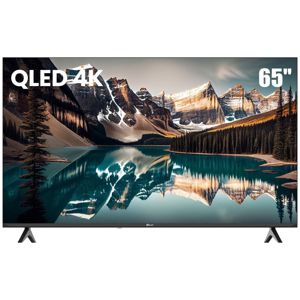 OSCAR 65 inch Frameless QLED 4K Smart WebOS TV- UHD, HDR, T2/S2/CI Slot, Dual ARM Processor, OS65QSW4KA | Black