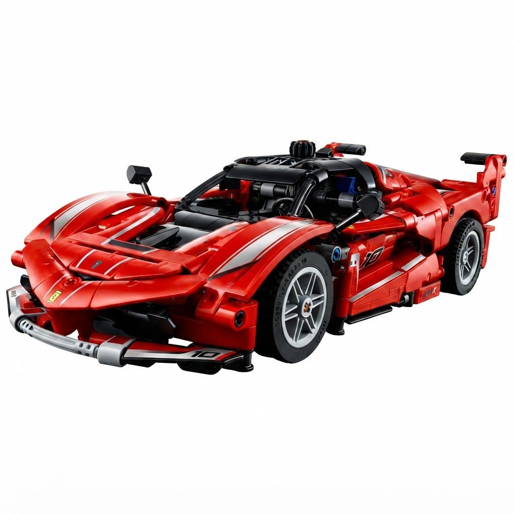 لعبة بناء ليجو تكنيك فيراري FXX K - طقم نموذج سيارة فيراري حمراء أيقونية للأطفال والكبار، من عمر 10 سنوات فما فوق