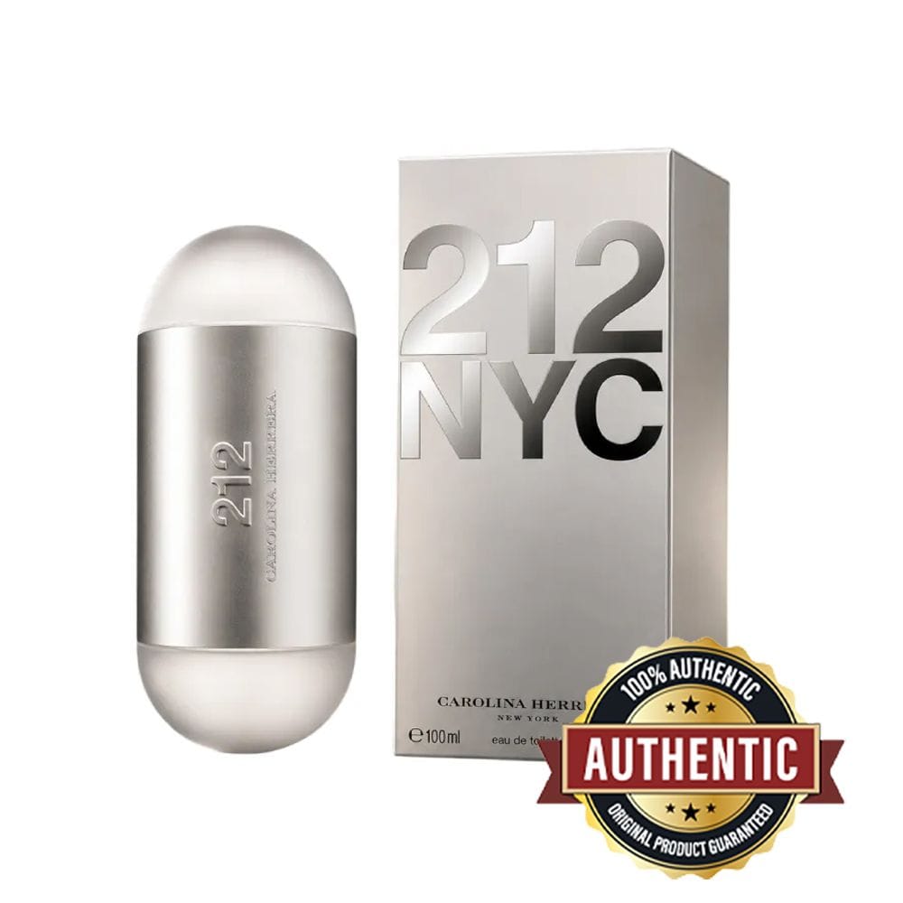 Carolina Herrera 212 NYC Eau de Toilette 100ML - Bergamot, Gardenia & Sandalwood Fresh Floral Women's Fragrance | 8411061251607