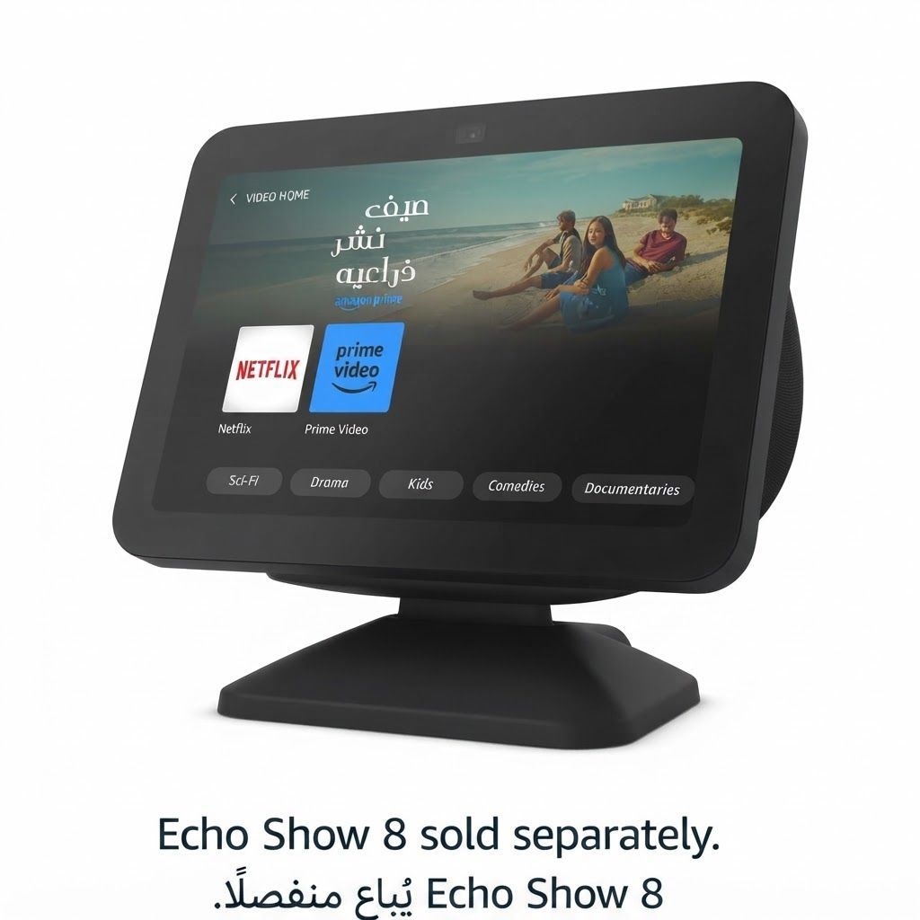 Amazon Echo Show 8 Adjustable Stand (3rd Gen), 12.5W USB-C Charging Port, Magnetic Tilt Design, Smart Display Charging Stand
