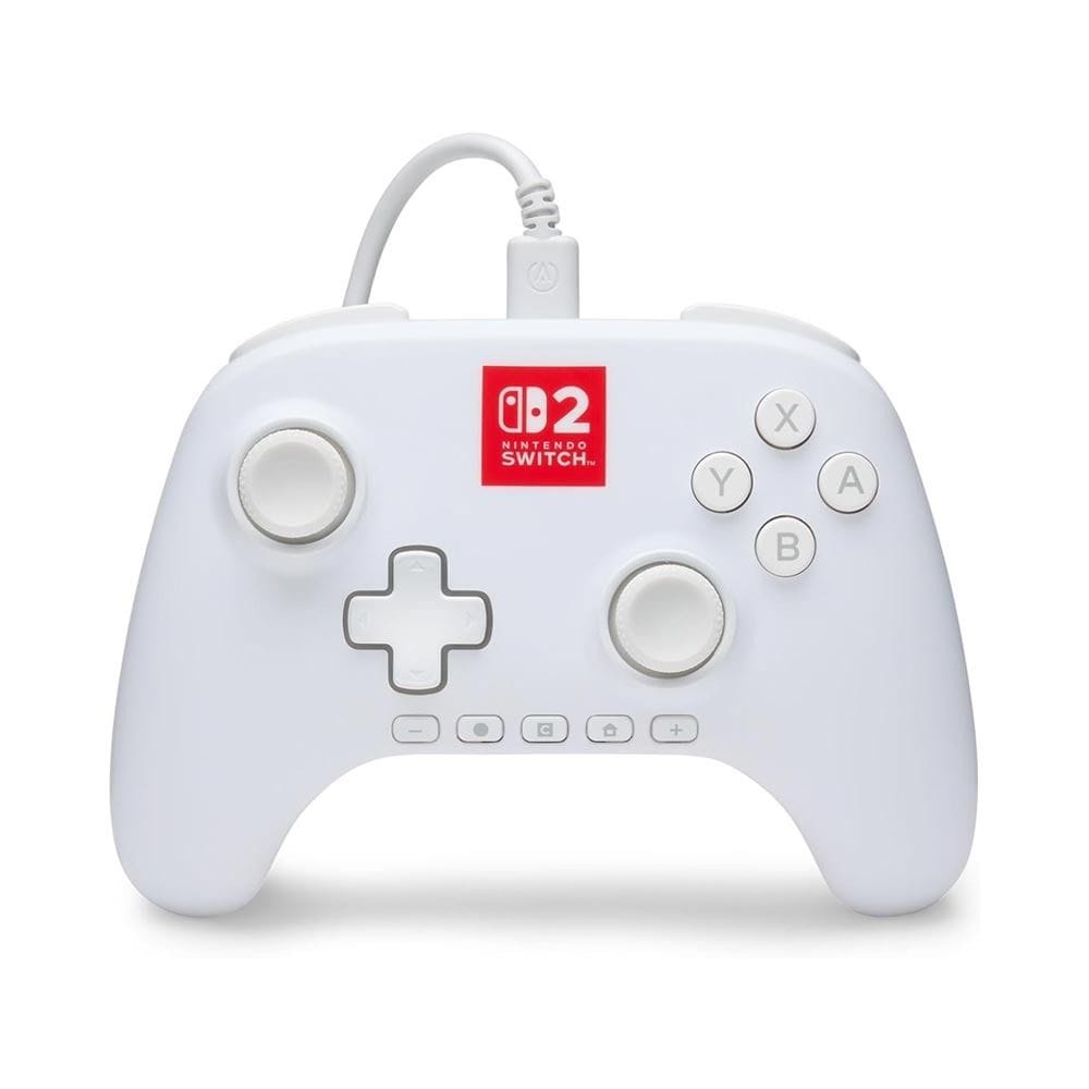 PowerA Advantage Wired Controller for Nintendo Switch 2, Hall Effect Sticks, RGB Lumectra Lighting, Ergonomic Design & Mappable Buttons | White - 617885152917