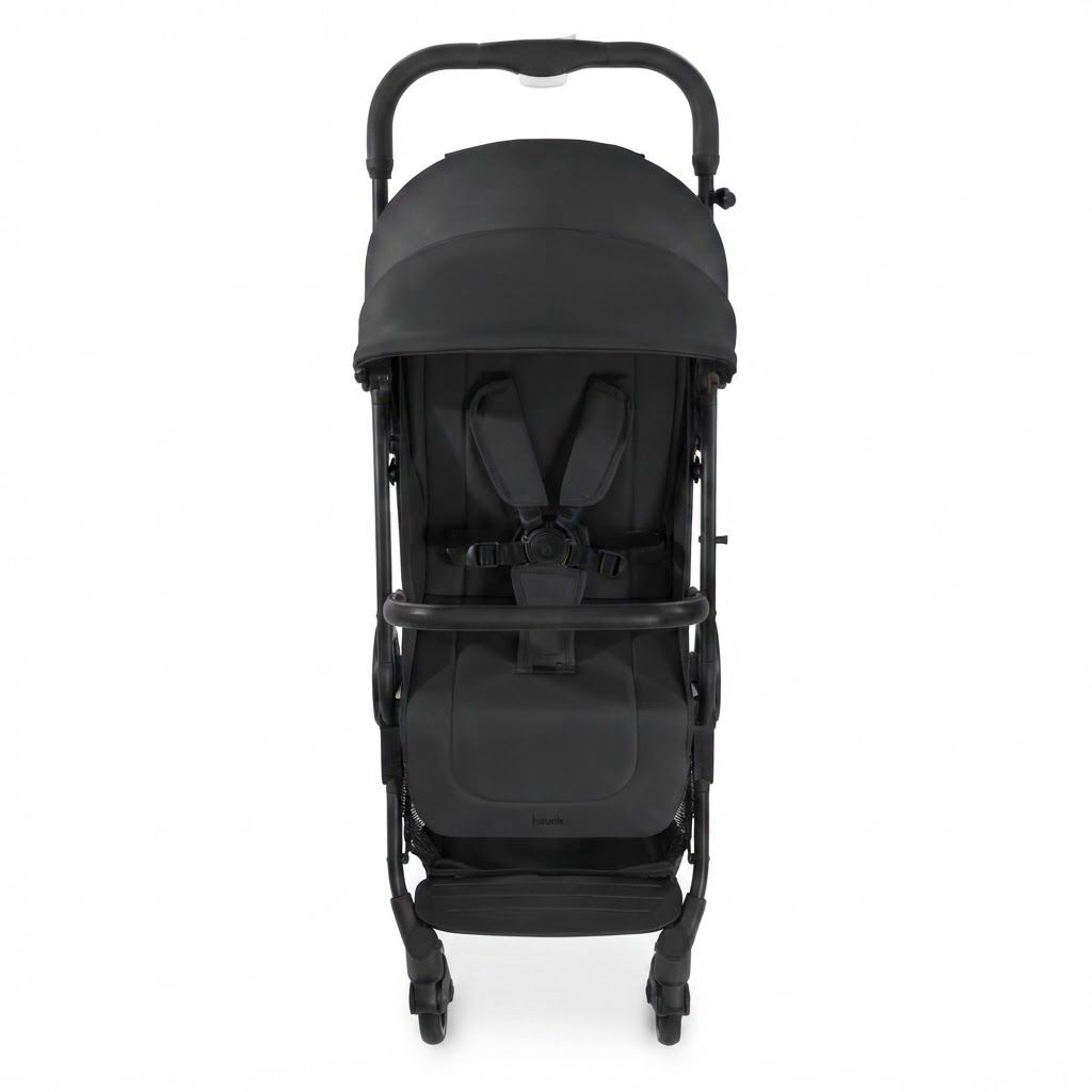 Hauck Travel N Care Compact Lightweight Travel Buggy, Black - Stroller for Toddlers up to 25kg, One-Hand Fold, Feather-Light Aluminium Frame with Robust Features