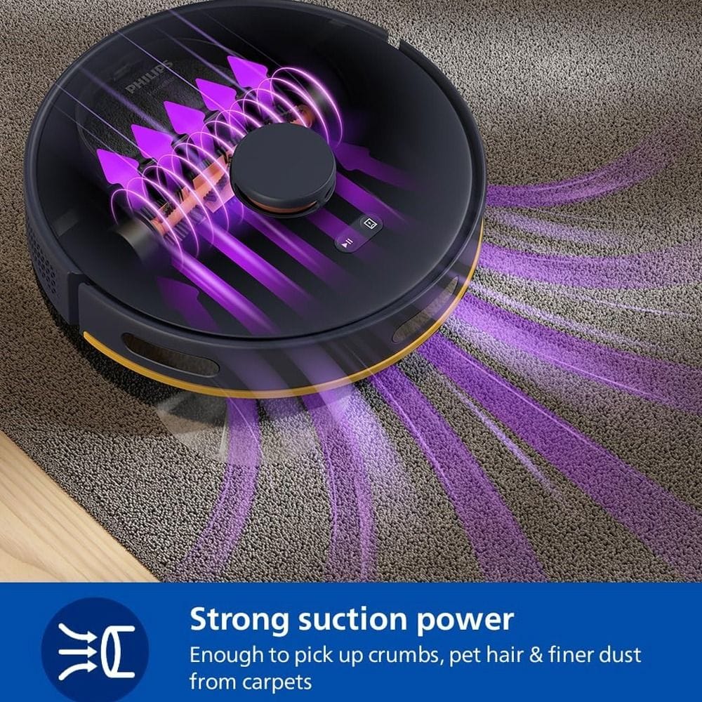 Philips HomeRun 2000 Series Robot Vacuum & Mop, 6000Pa Suction, LDS Laser Navigation, HomeRun App Control & Up to 120 Minutes Runtime | XU2000/10